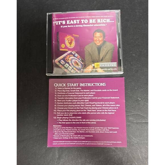 Cashflow Board Game Robert Kiyosaki Rich Dad Poor Dad Wealth Finance Complete - Picture 5 of 12